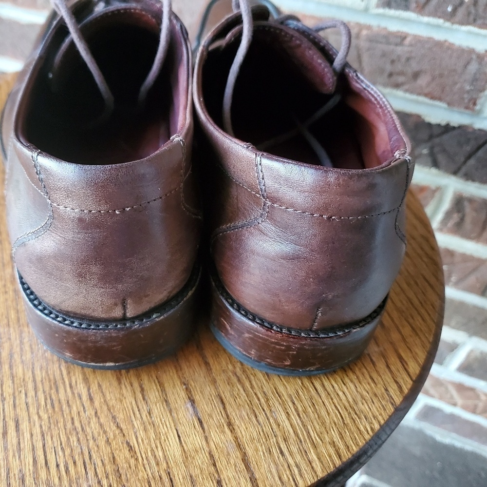 Johnston Murphy Brown Leather Lace Up Shoes - Picture 5 of 7